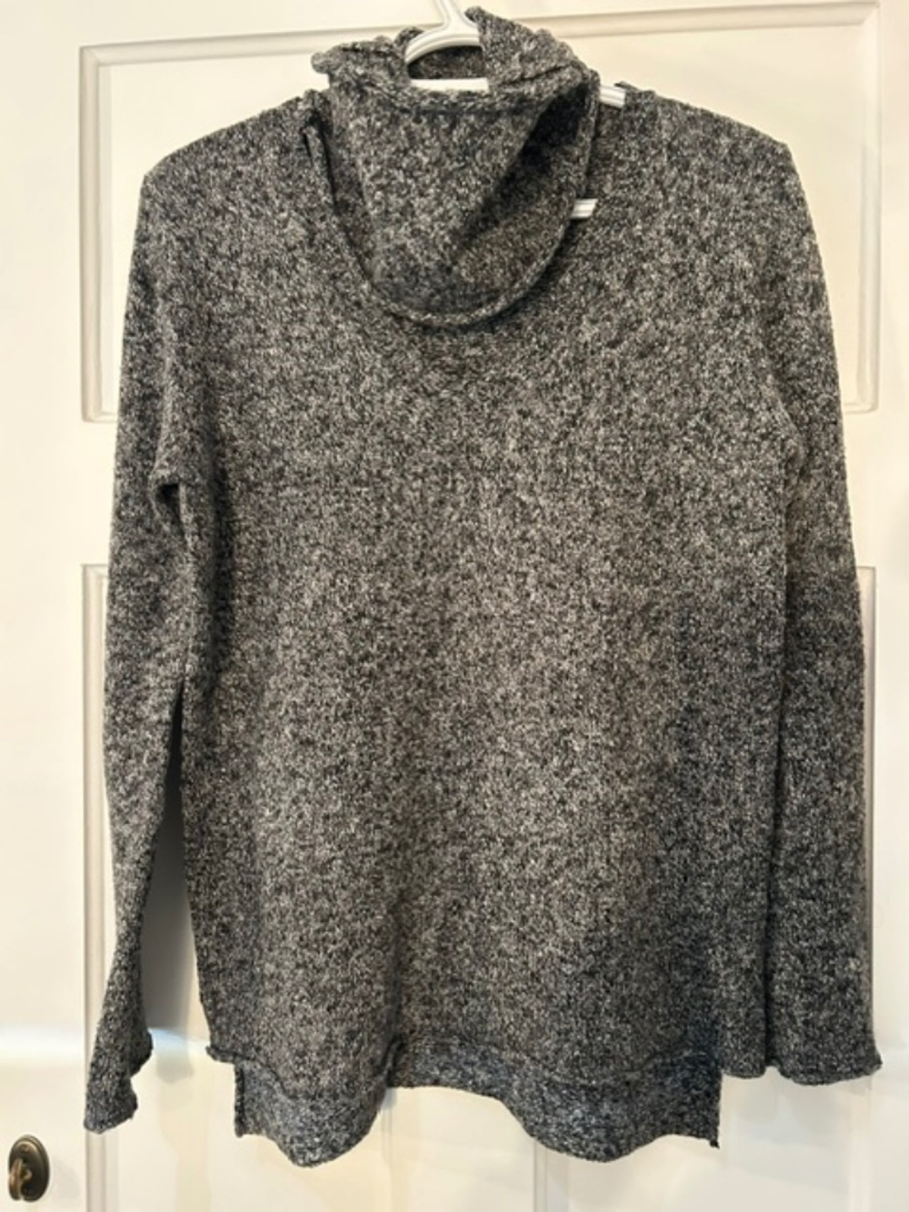 OLIVACEOUS Convertible 2-in1 Marled Cowl & V-Neck Tunic Sweater Size S